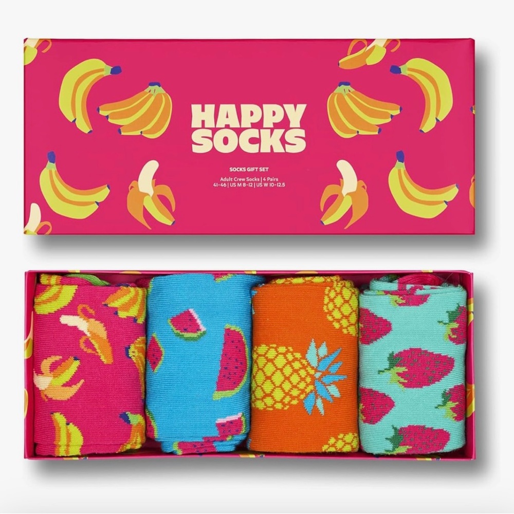 Happy Socks Unisex Fruit-Themed Socks Set